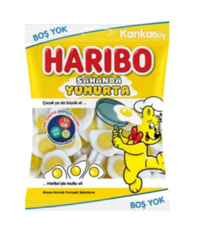 HARİBO JEL ŞEKER 80 GR. - SAHANDA YUMURTA
